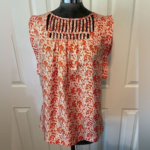 Loeffler Randall Silk Print Blouse Size 2 - Picture 1 of 10